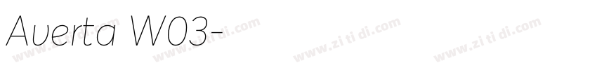 Averta W03字体转换